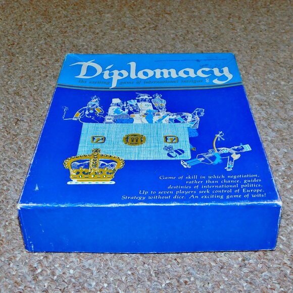 Vintage 1976 Avalon Hill Diplomacy Bookcase Board Game Near Complete - Picture 11 of 12